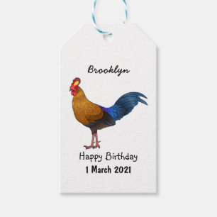 Etiquetas Para Regalos Ilustracion personalizado de aves de Sri Lanka