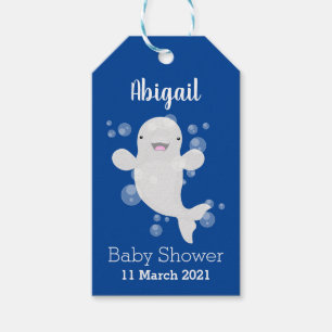 Etiquetas Para Regalos Ilustracion personalizado de ballenas de la beluga