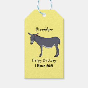 Etiquetas Para Regalos Ilustracion personalizado de burro