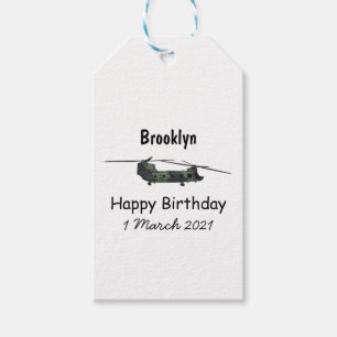 Etiquetas Para Regalos Ilustracion personalizado de helicóptero del ejérc