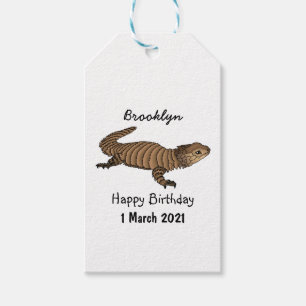 Etiquetas Para Regalos Ilustracion personalizado de lagarto de Armadillo