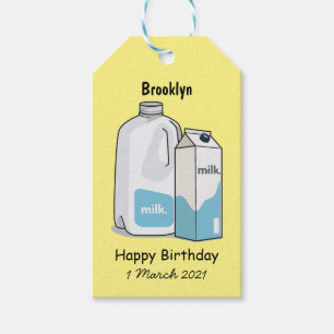 Etiquetas Para Regalos Ilustracion personalizado de leche