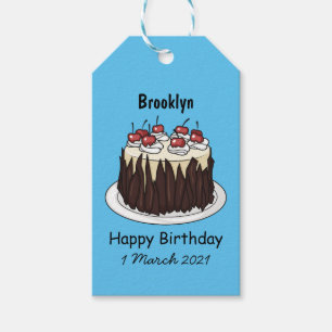Etiquetas Para Regalos Ilustracion personalizado de pasteles de la Selva
