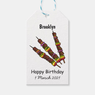 Etiquetas Para Regalos Ilustracion personalizado kebab o kabob