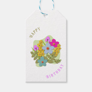 Etiquetas Para Regalos Ilustracion vectorial del ramo de flores