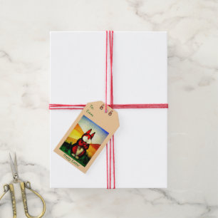 Etiquetas Para Regalos imagen del conejo de conejito lindo sonriente