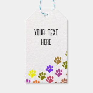 Etiquetas Para Regalos Impresiones De Papel De Cachorro Colorido Con Text