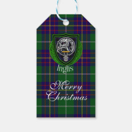 Etiquetas Para Regalos Inglis Scottish Clan Tartan & Crest