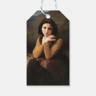 Etiquetas Para Regalos Inocencia Mignon de Muchacha Adolescente, Bouguere