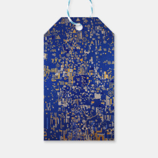 Etiquetas Para Regalos Inspirado en Klimt azul, oro, cobre platino 