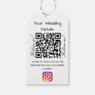 Etiquetas Para Regalos Instagram de exploración de código qr boda purpuri