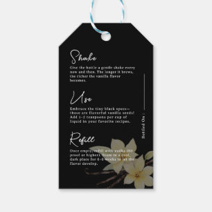 Etiquetas Para Regalos Instrucción de extracción de negro de vainilla de 