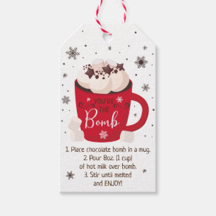 Etiquetas Para Regalos Instrucción para la bomba de chocolate caliente