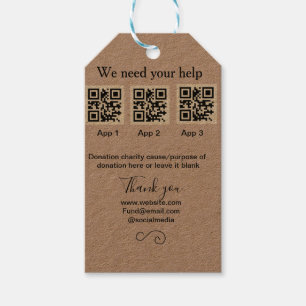 Etiquetas Para Regalos Instrucciones para la recolección de donaciones: a
