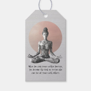 Etiquetas Para Regalos Instructor de Meditación de Yoga Reiki Master Lotu