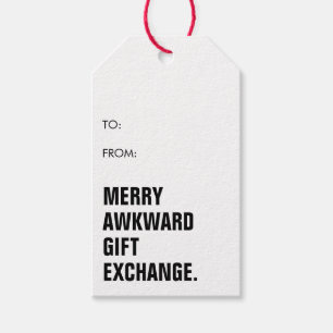 Etiquetas Para Regalos Intercambio de Regalos Divertido Minimalista y Tor