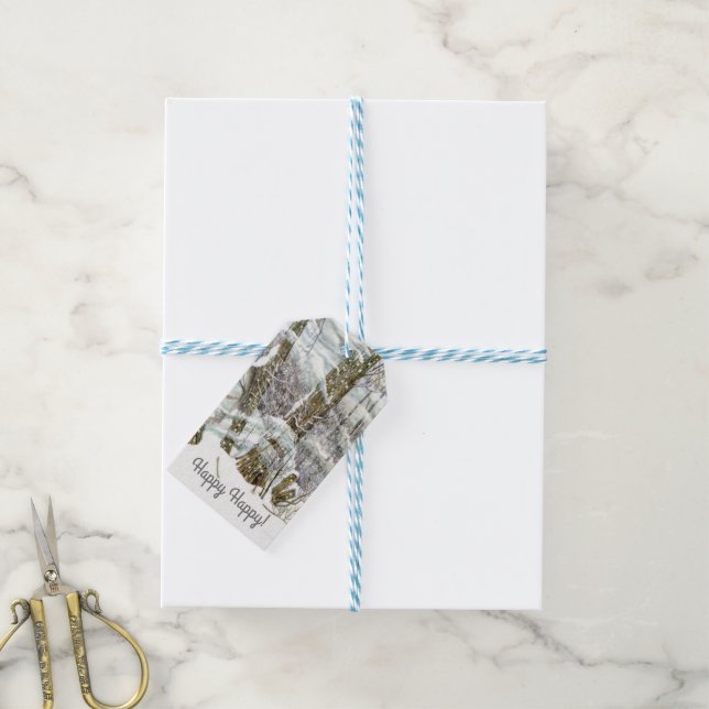Etiquetas Para Regalos Invierno (Con cuerda)