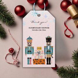 Etiquetas Para Regalos Invierno rosa Snowflakes Nutcracker Baby Shower