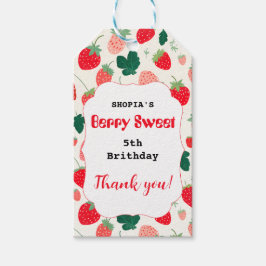Etiquetas Para Regalos Invitación a cumpleaños de Berry Sweet