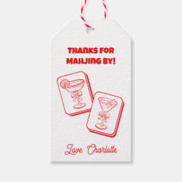 Etiquetas Para Regalos Invitación a la Fiesta de San Valentín de Mahjong