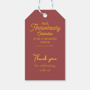 Etiquetas Para Regalos Invitación al 50° aniversario de la boda