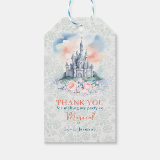 Etiquetas Para Regalos Invitación al castillo de princesas florales mágic