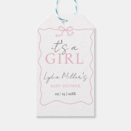 Etiquetas Para Regalos Invitación de Baby Shower de color rosa, Baby Show