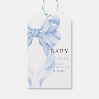 Etiquetas Para Regalos Invitación de baby shower de lazo azul, Baby Showe