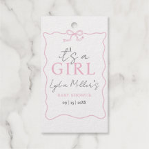 Invitación de baby shower de lazo rosa, Baby Showe