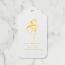 Invitación de boda de papel de aluminio Arbaic Mah