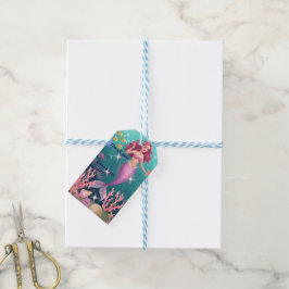 Etiquetas Para Regalos Invitación de cumpleaños personalizada de sirena