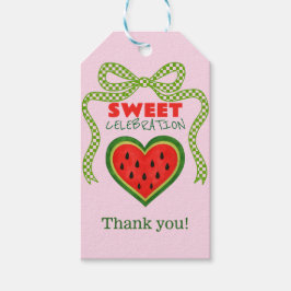 Etiquetas Para Regalos Invitación de verano a la cinta de la sandía dulce