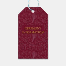 Etiquetas Para Regalos Invitación Real Granate Personalizable