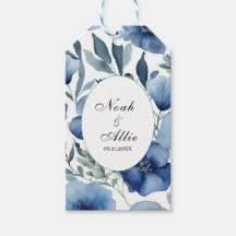 Invitaciones a la boda floral de Serene Blue