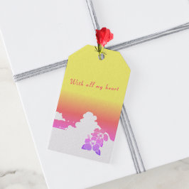 Etiquetas Para Regalos Ipanema Sunset Hibiscus & Summer Clouds