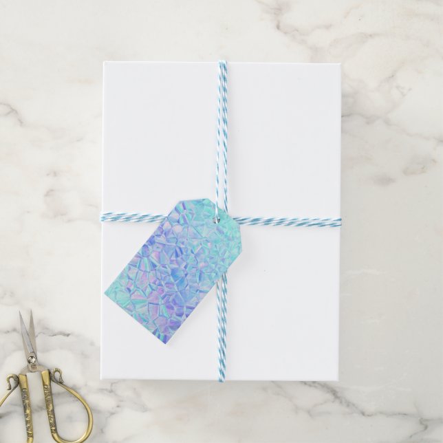 Etiquetas Para Regalos iridiscencia helada : (Con cuerda)