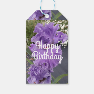 Etiquetas Para Regalos Iris Irises Flor Púrpura Lavanda Floral