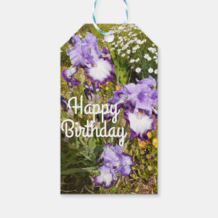 Etiquetas Para Regalos Iris Irises Flor Púrpura Lavanda Floral