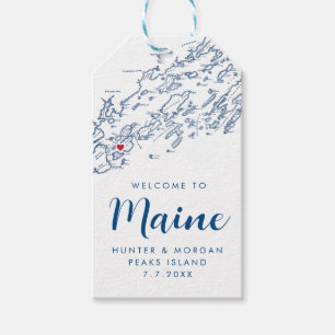 Etiquetas Para Regalos Isla Peaks Maine Elegant Modern Wedding Favor