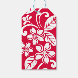 ETIQUETAS PARA REGALOS ISLAND PLUMERIA (STRAWBERRY RED)