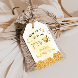 Etiquetas Para Regalos It's So Sweet To Bee 2nd Birthday Gift Tags