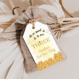 Etiquetas Para Regalos It's So Sweet To Bee 3rd Birthday Gift Tags