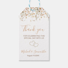 Etiquetas Para Regalos Ivory y el Boda de Flores Silvestres de Rubor