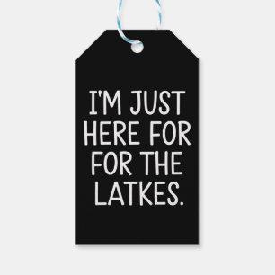 Etiquetas Para Regalos Janucá Estoy Aquí Solo Por Las Latkes Judías