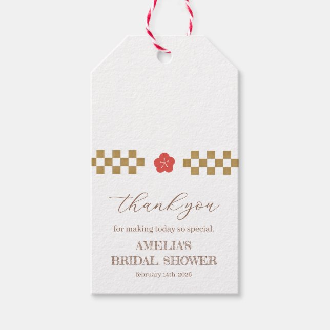 Etiquetas Para Regalos Japanese Touch Bridal (Anverso)