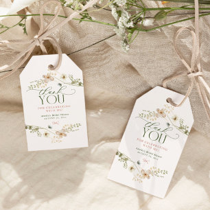 Etiquetas Para Regalos Jardín de Cuento de Hadas Caprichoso y Lazos para