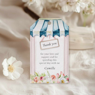 Etiquetas Para Regalos Jardín de flores rosadas Ducha de novias Gracias p