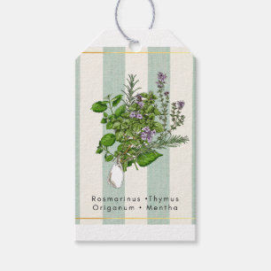 Etiquetas Para Regalos Jardín de Hierbas Botánicas Mezcla - Arte de Cocin