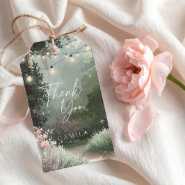 Etiquetas Para Regalos Jardín encantado dulce 16 Gracias ID1163 rosa