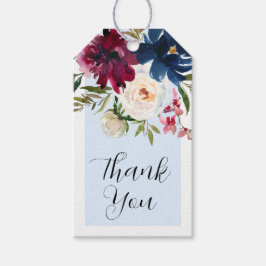 Etiquetas Para Regalos Jardín encantado Luz Azul Borgoña Marina